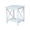 International Concepts Rectangle Hampton End Table, 22 W, 22 L, 25 in H, Wood, White OT08-70E - alternate 1
